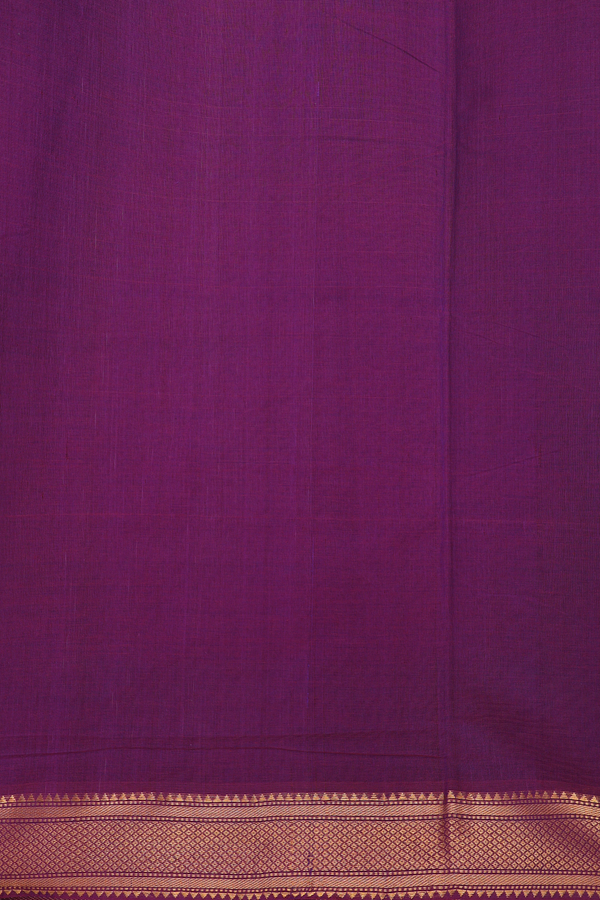 Mangalagiri Cotton Saree In Purple With Zari Border