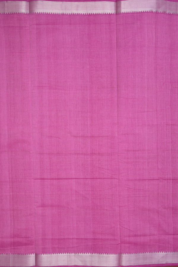 Mangalagiri Cotton Saree In Purple With Zari Border