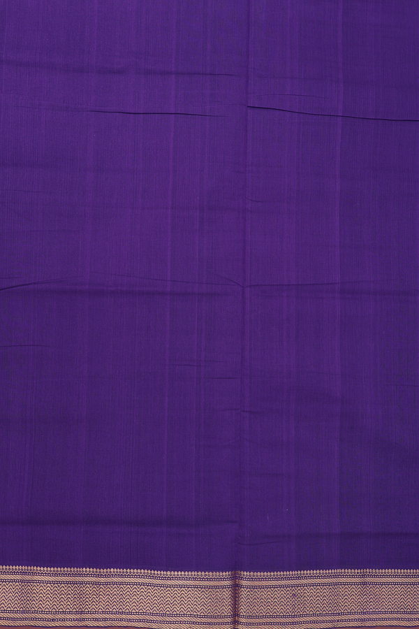 Mangalagiri Cotton Saree In Purple With Zari Border