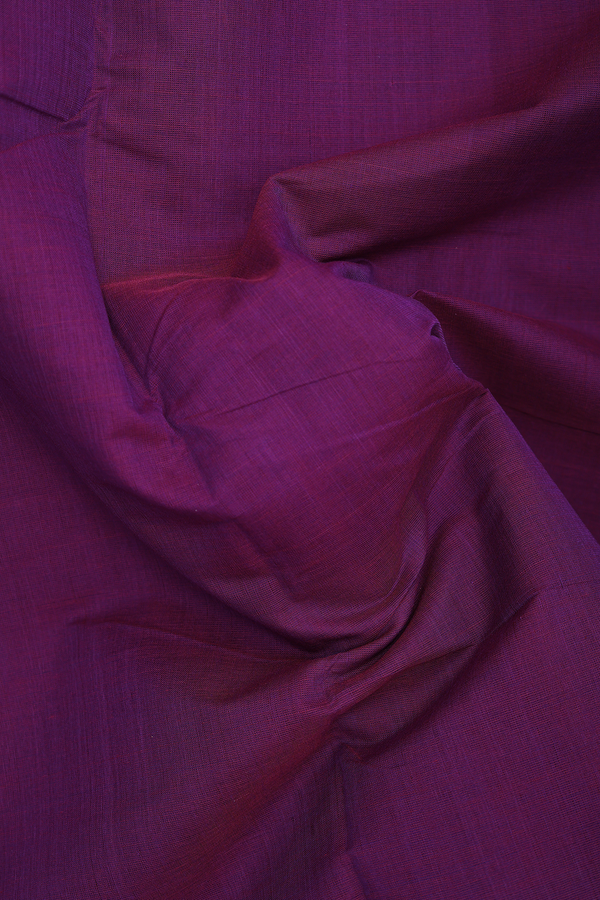 Mangalagiri Cotton Saree In Purple With Zari Border