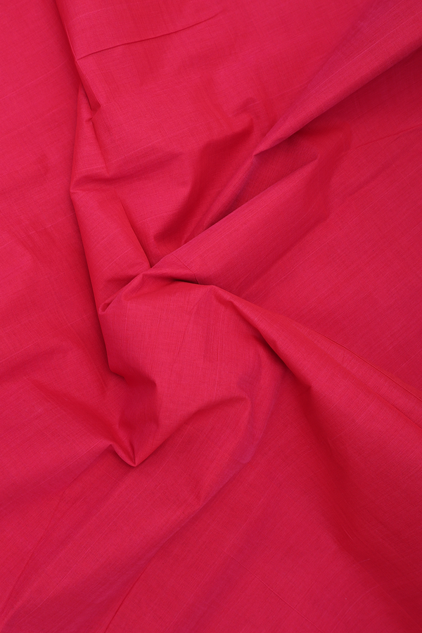 Mangalagiri Cotton Saree In Rani Pink With Zari Border