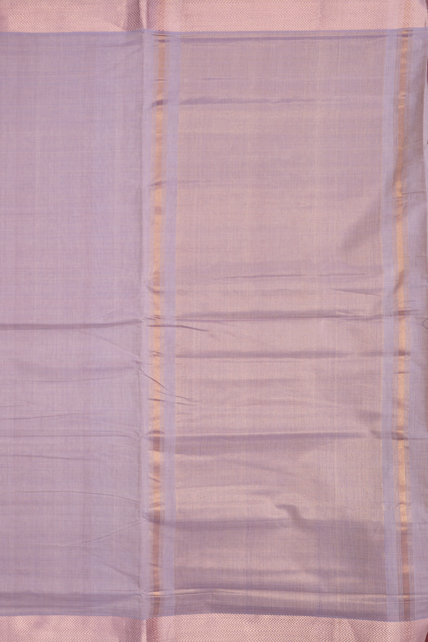 Mangalagiri Cotton Saree In Rose Beige With Chevron Border