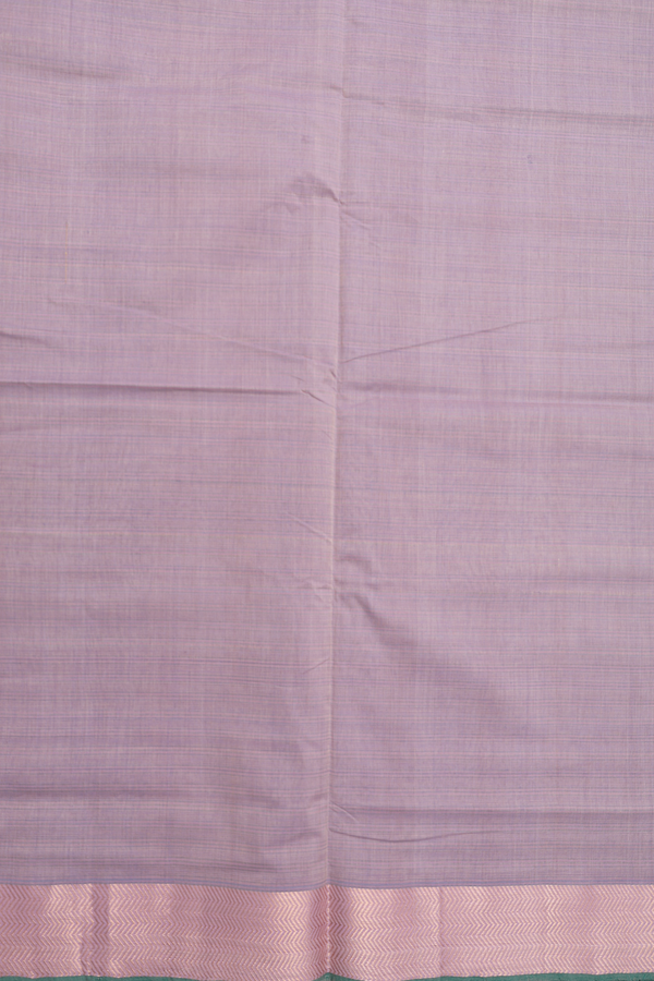 Mangalagiri Cotton Saree In Rose Beige With Chevron Border
