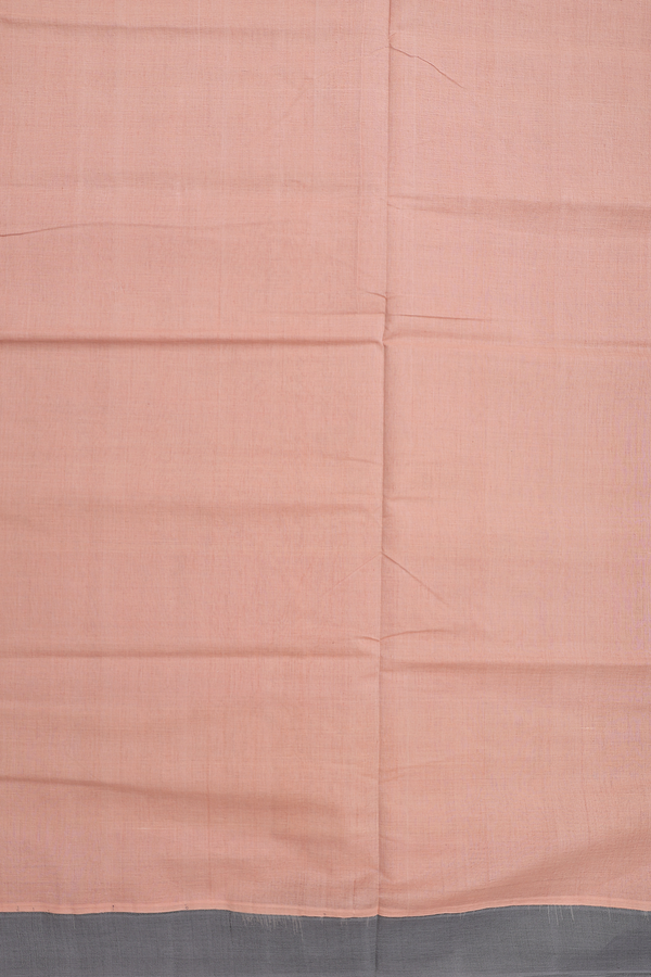 Mangalagiri Cotton Saree In Tan Brown With Contrast Border