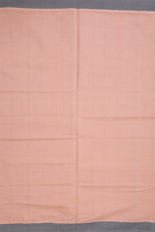 Mangalagiri Cotton Saree In Tan Brown With Contrast Border