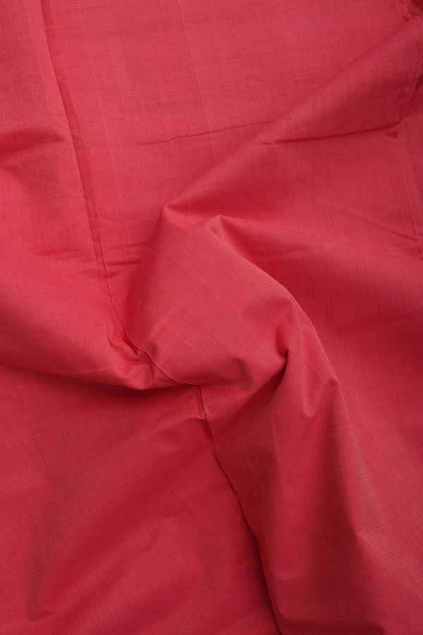 Mangalagiri Cotton Saree In Tulip Pink With Zari Border