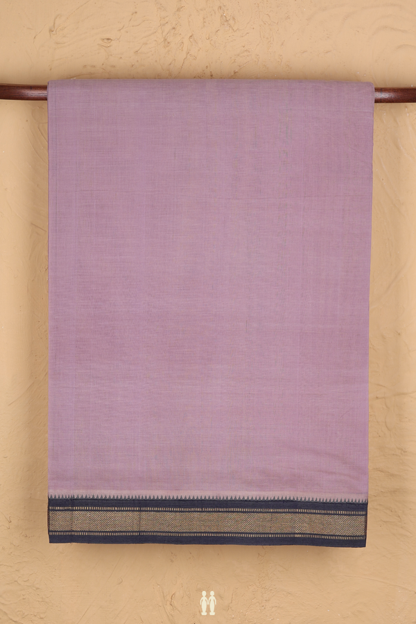 Mangalagiri Cotton Saree Pastel Purple With Contrast Border