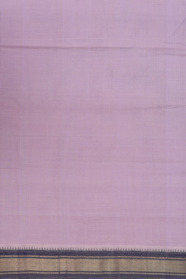 Mangalagiri Cotton Saree Pastel Purple With Contrast Border