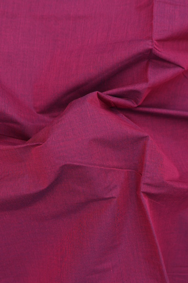 Mangalagiri Cotton Saree Plain Berry Purple With Zari Border
