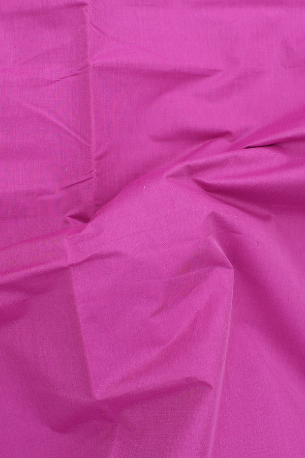 Mangalagiri Cotton Saree Plain Purple Rose With Zari Border