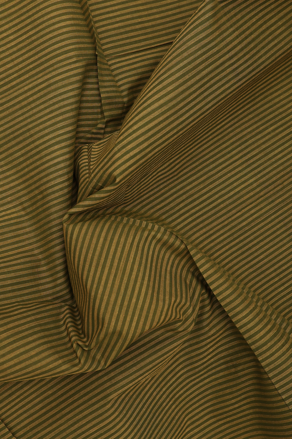 Mangalagiri Cotton Saree Shades Of Green With Stripes Design