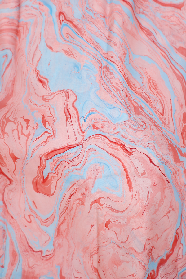 Marble Silk Saree In Multicolor With Stone Texture Design