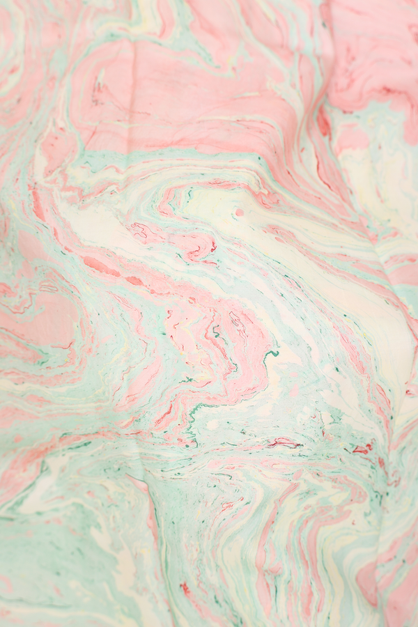 Marble Silk Saree In Multicolor With Stone Texture Design