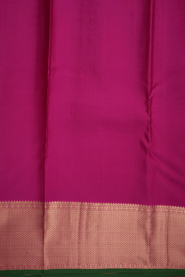 Mayil Kann Zari Border Plain Maroon Kanchipuram Silk Saree