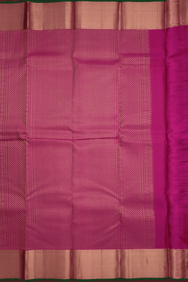 Mayil Kann Zari Border Plain Maroon Kanchipuram Silk Saree