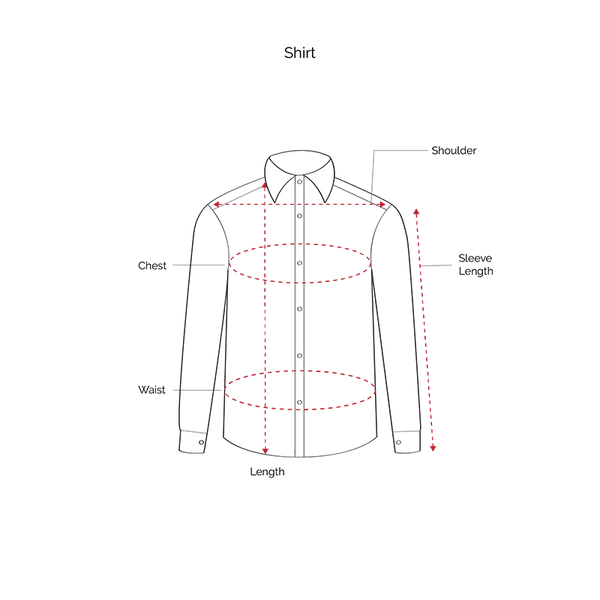 Regular Collar Shades Of Red Tussar Silk Shirt