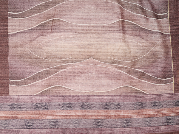 Mirror Buttis Brown Tussar Unstitched Salwar Material