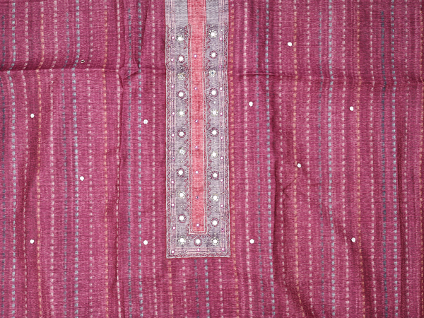 Mirror Buttis Mulberry Linen Unstitched Salwar Material