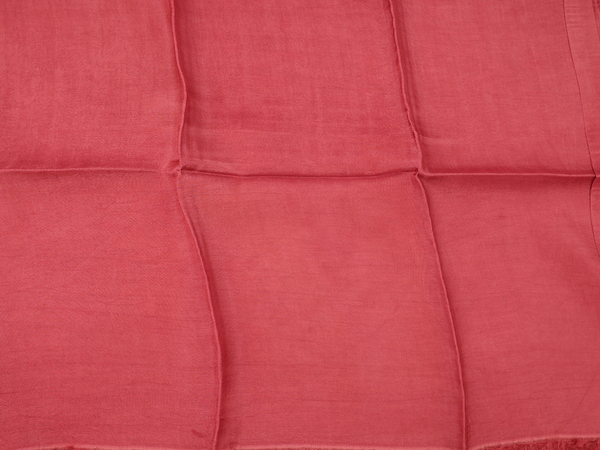 Mirror Work Buttis Red Tussar Unstitched Salwar Material