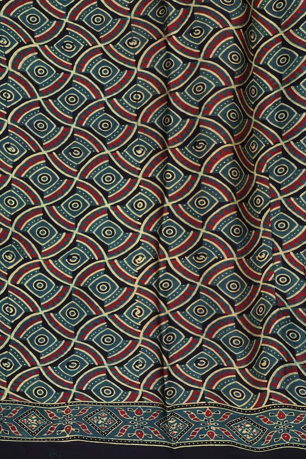 Modal Silk Saree In Black Printed Design