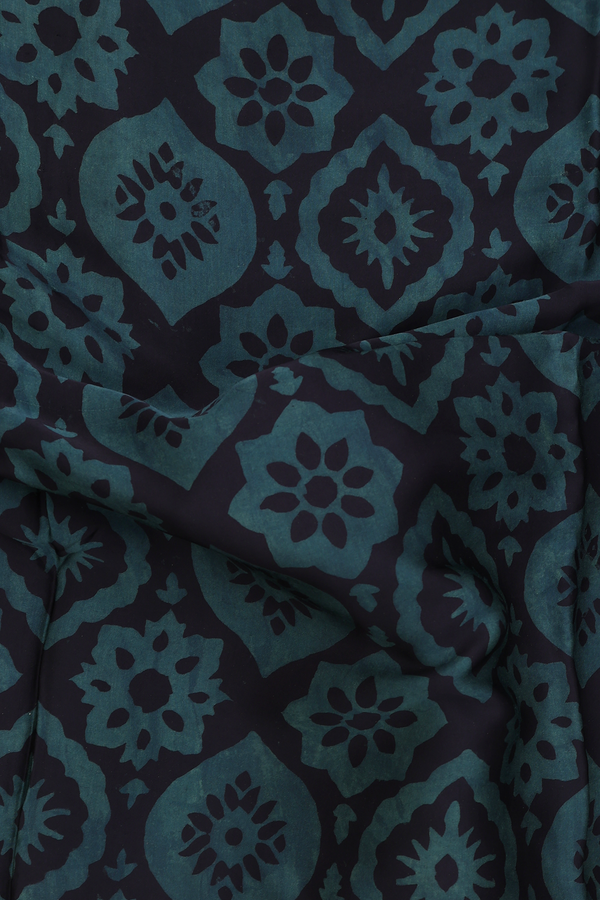 Modal Silk Saree In Black Printed Design