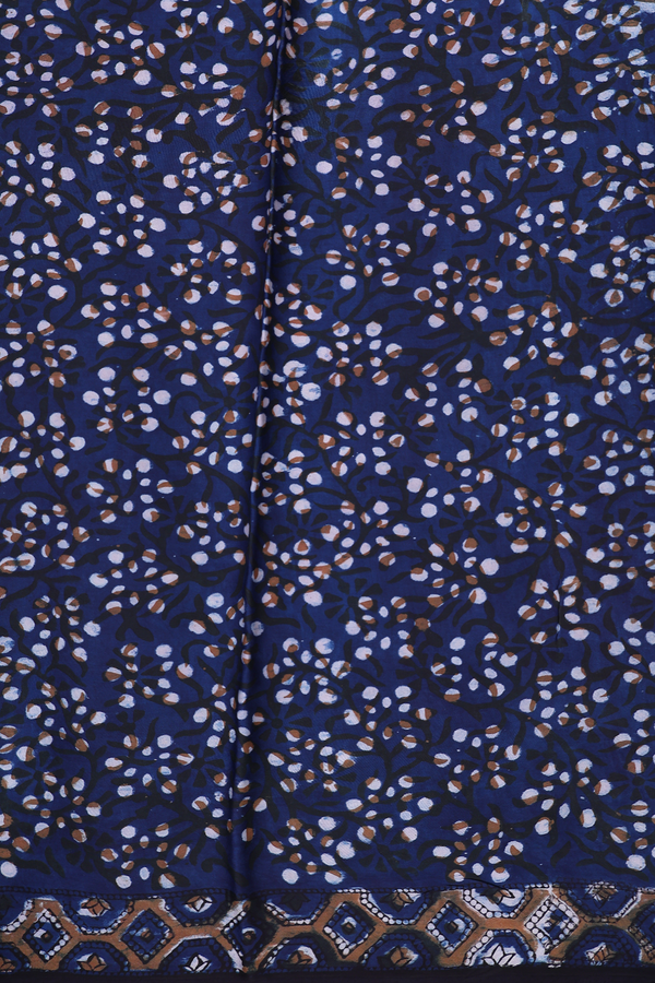 Modal Silk Saree In Black With Paisley Printed Design