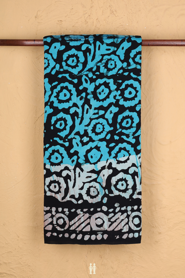 Modal Silk Saree In Black With Printed Design