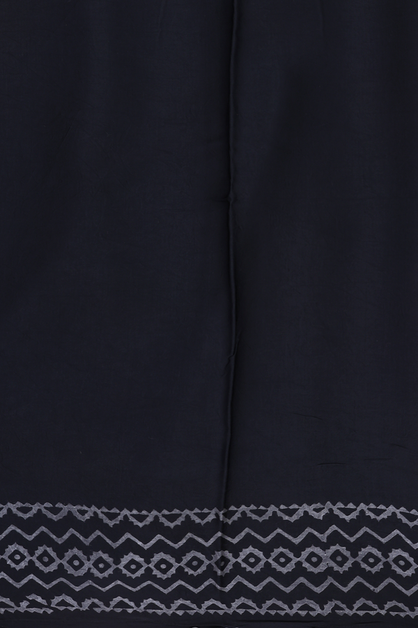Modal Silk Saree In Black With Printed Design