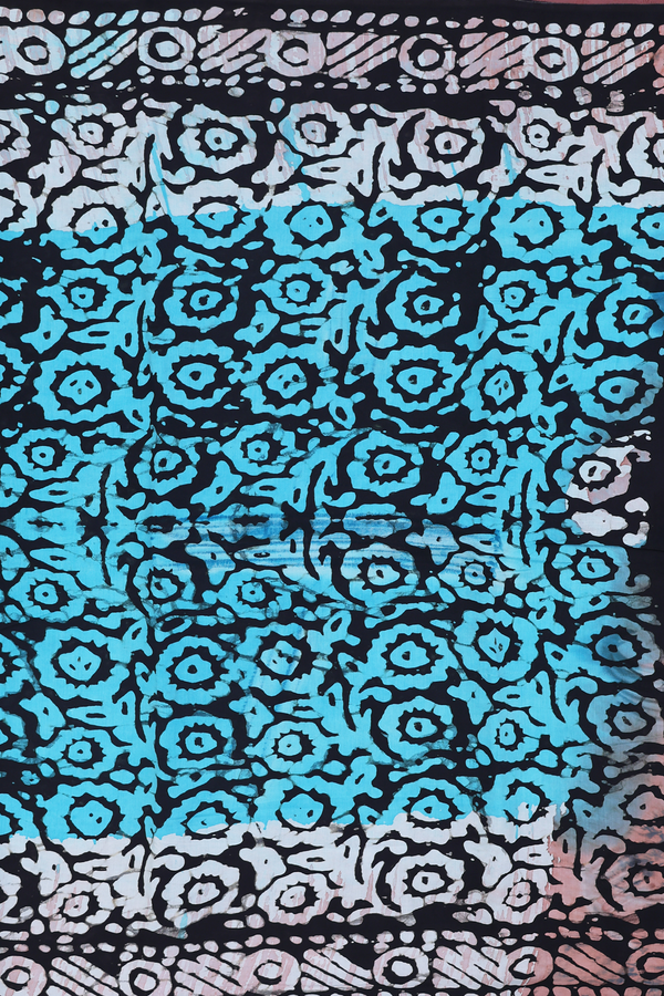 Modal Silk Saree In Black With Printed Design