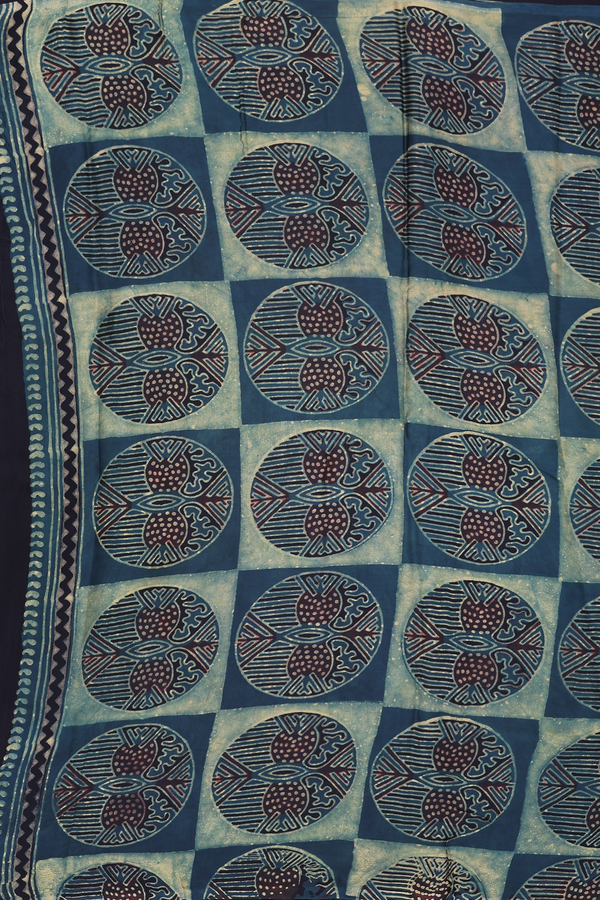 Modal Silk Saree In Bottle Green With Floral Design