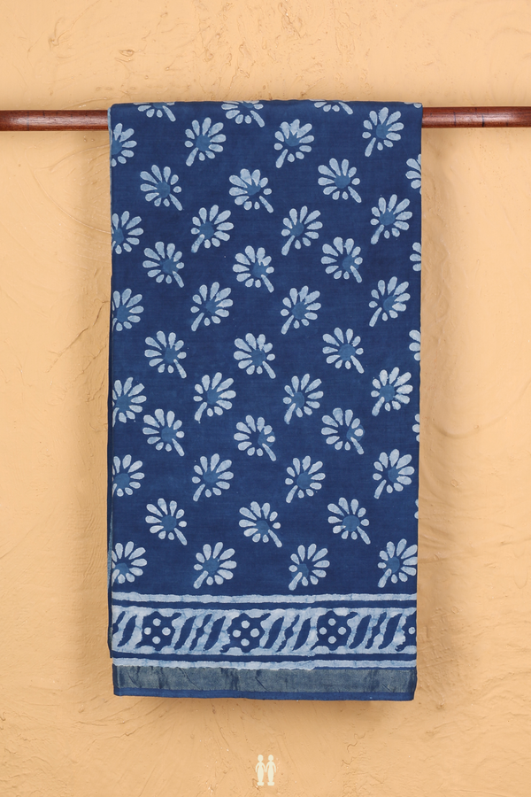 Modal Silk Saree In Capri Blue With Printed Design
