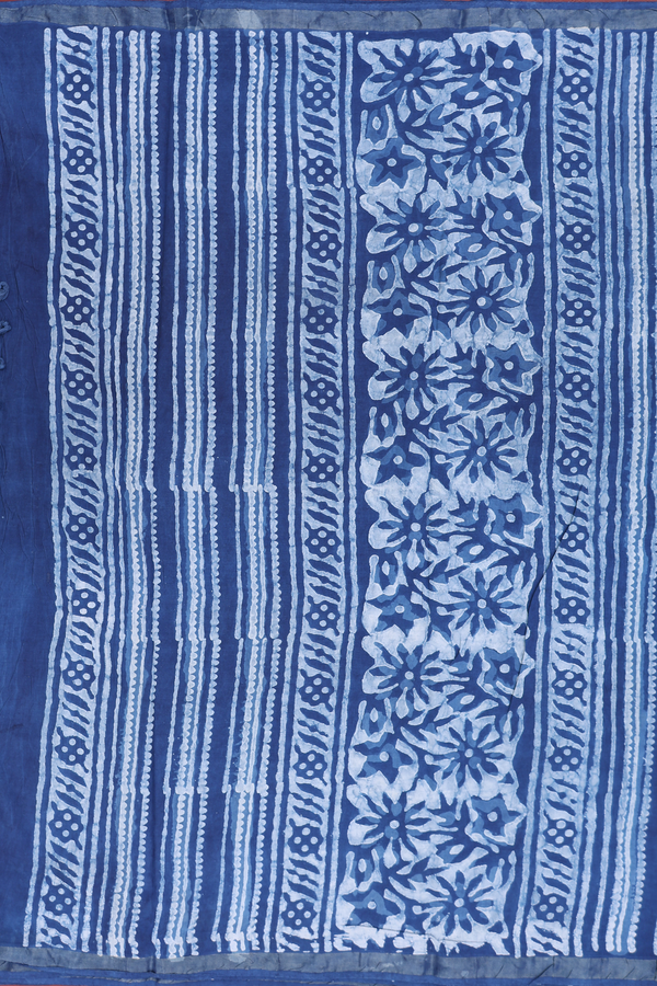 Modal Silk Saree In Capri Blue With Printed Design