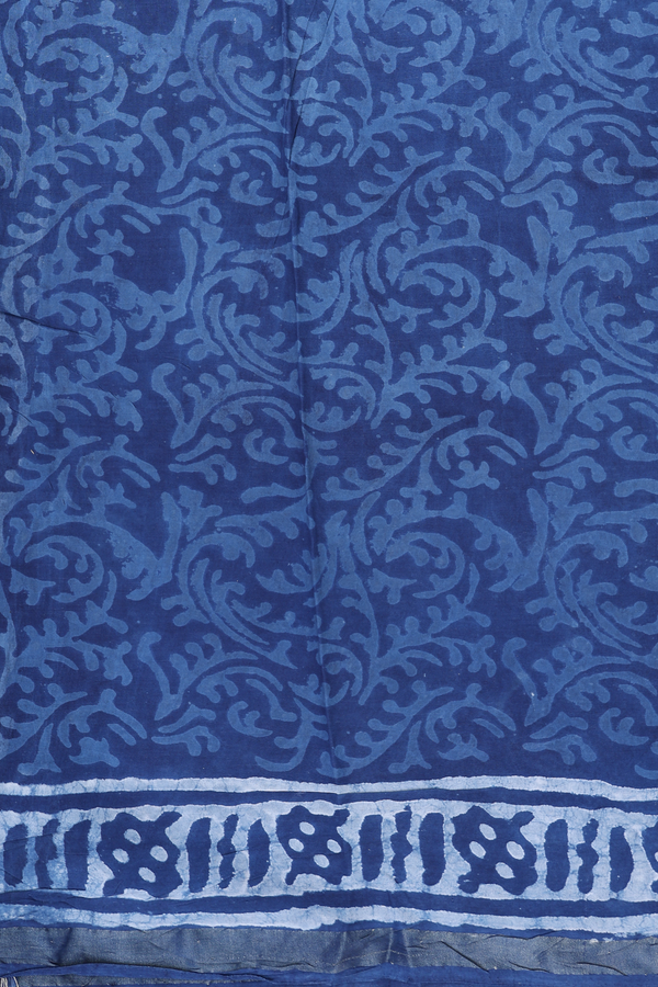 Modal Silk Saree In Capri Blue With Printed Design