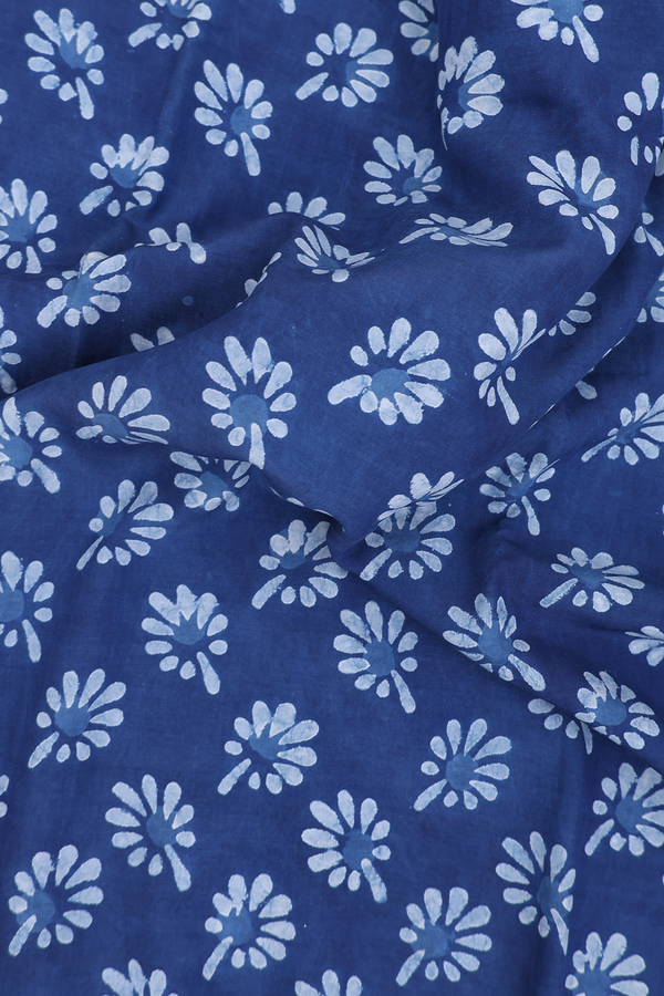 Modal Silk Saree In Capri Blue With Printed Design