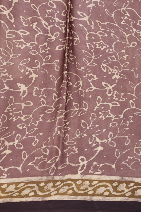 Modal Silk Saree In Cream With Floral Printed Design