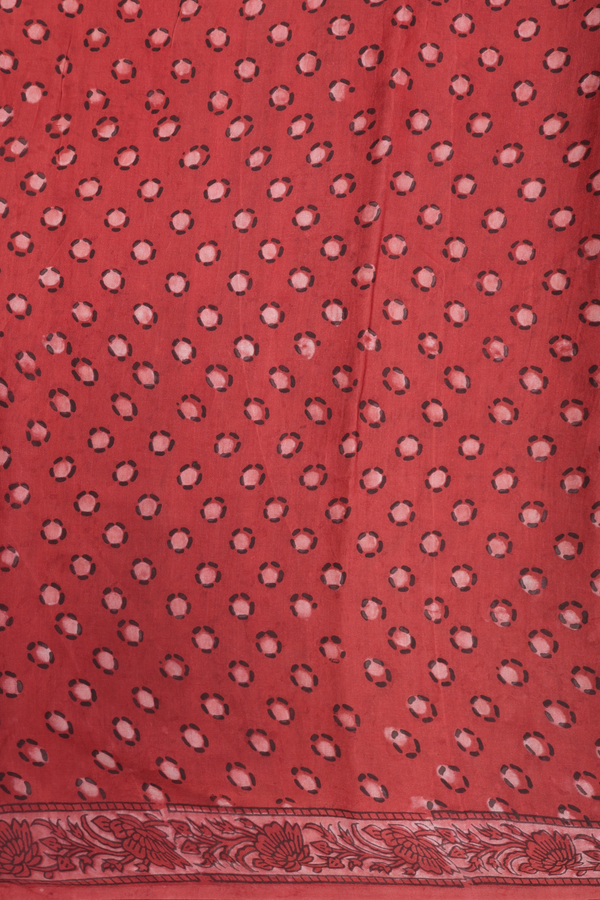 Modal Silk Saree In Dusty Red With Stripes Design
