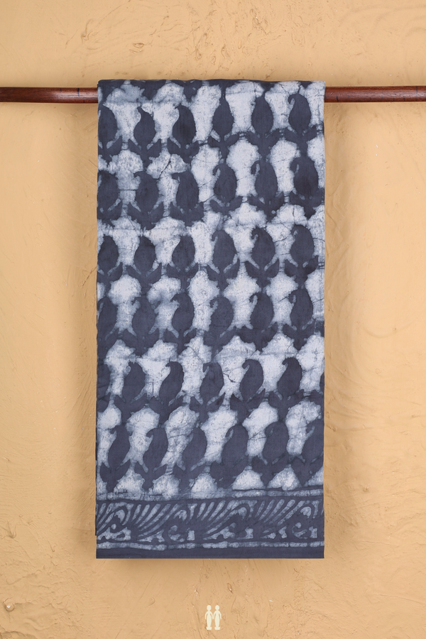 Modal Silk Saree In Grey Printed Design