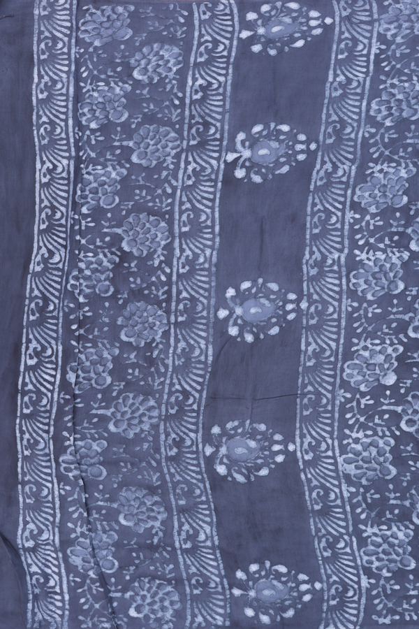 Modal Silk Saree In Grey Printed Design