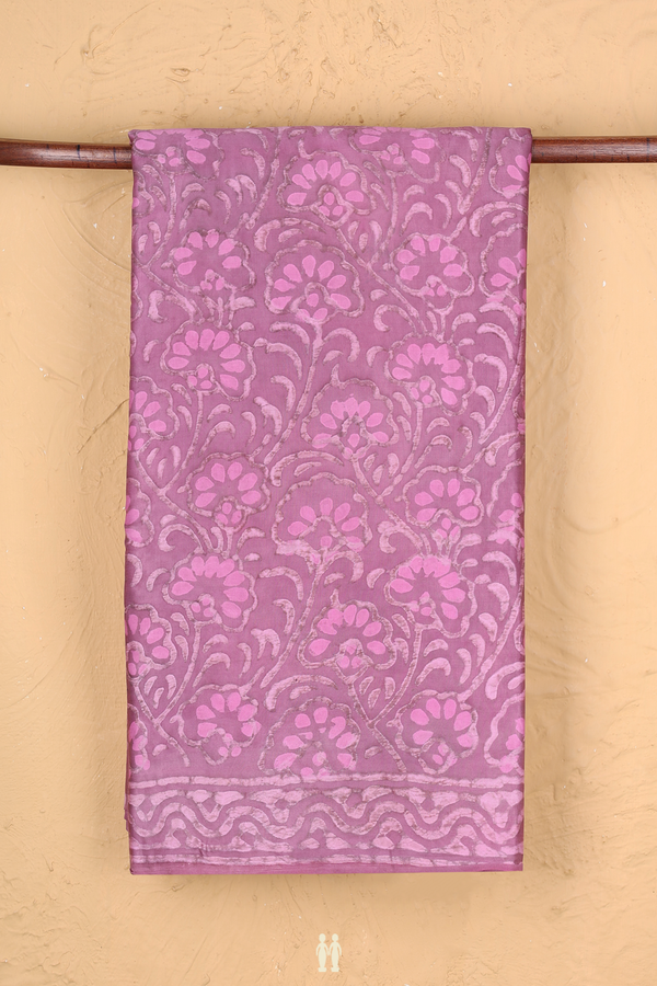 Modal Silk Saree In Lilac Purple With Printed Design