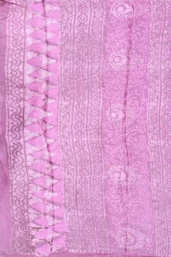Modal Silk Saree In Lilac Purple With Printed Design