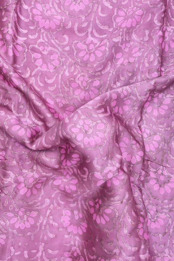 Modal Silk Saree In Lilac Purple With Printed Design