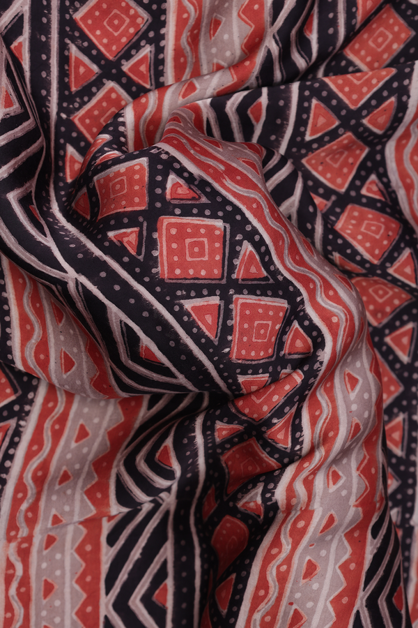 Modal Silk Saree In Multicolor With Printed Design
