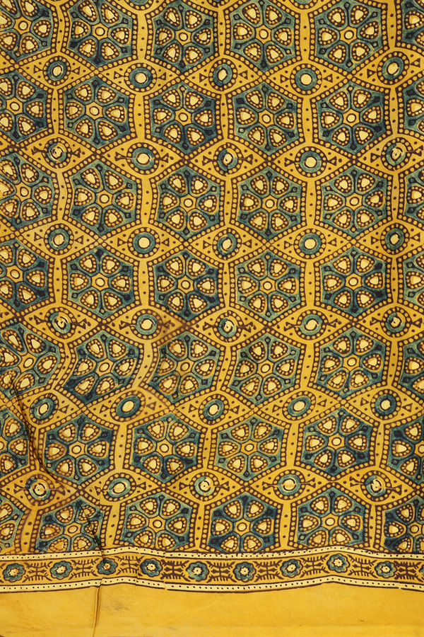 Modal Silk Saree In Yellow With Printed Design