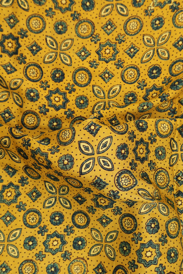 Modal Silk Saree In Yellow With Printed Design
