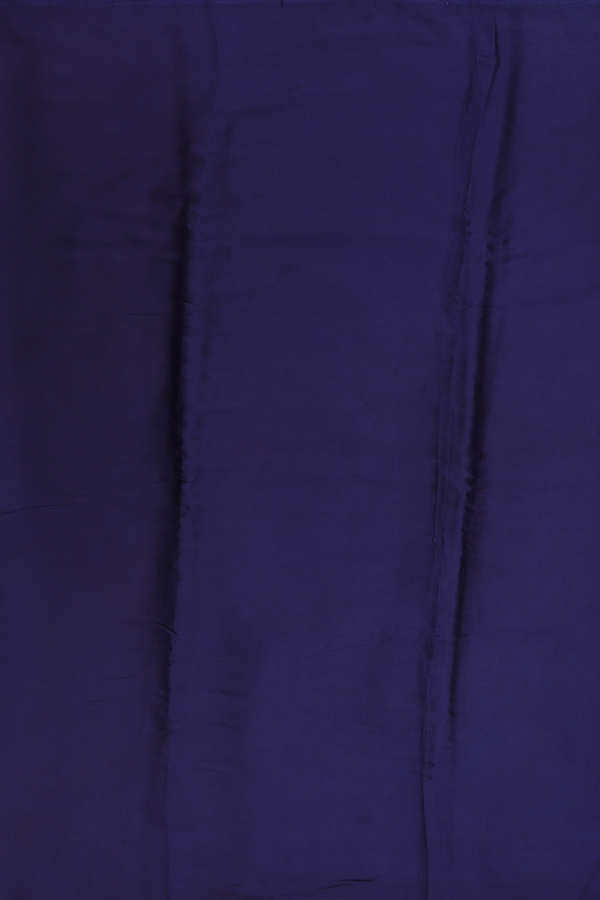 Modal Silk Saree In Navy Blue With Zari Pallu