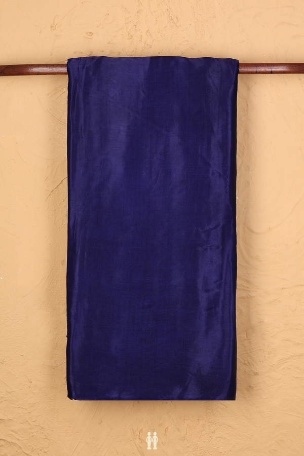 Modal Silk Saree In Navy Blue With Zari Pallu