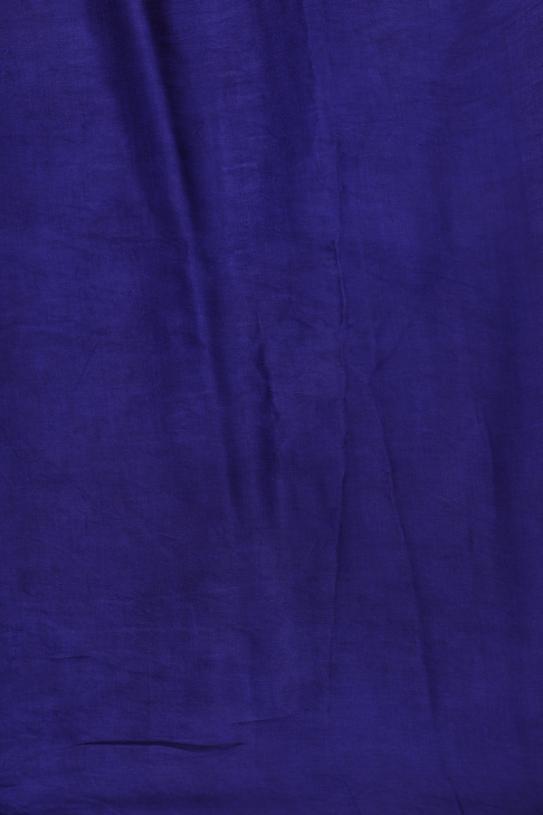 Modal Silk Saree In Navy Blue With Zari Pallu