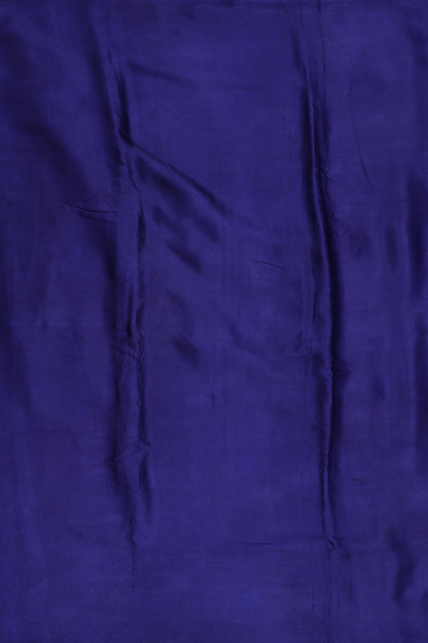Modal Silk Saree In Navy Blue With Zari Pallu