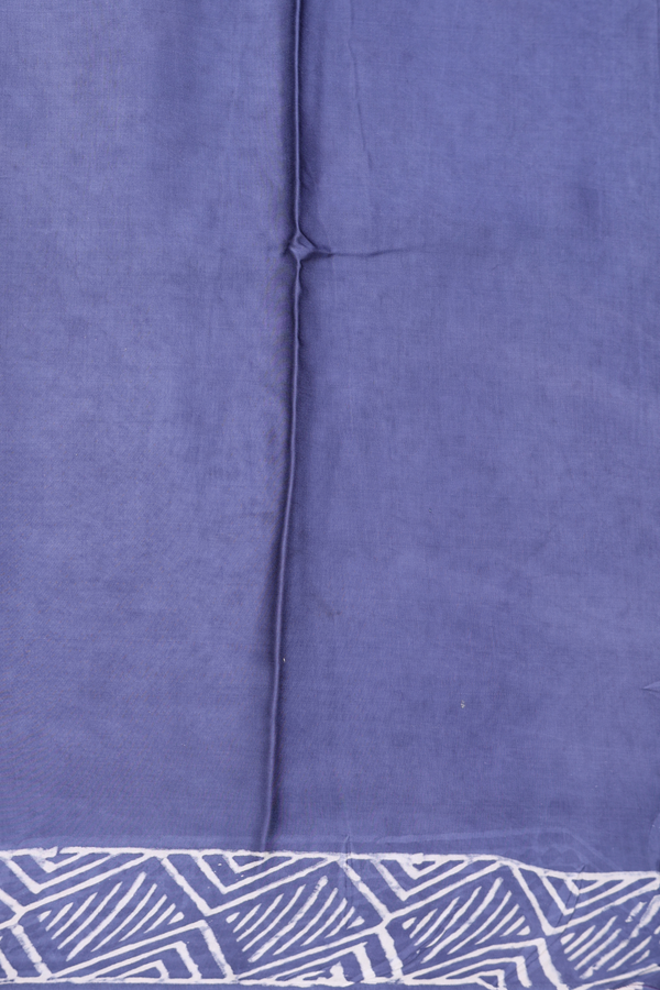 Modal Silk Saree In Pigeon Blue With Printed Design
