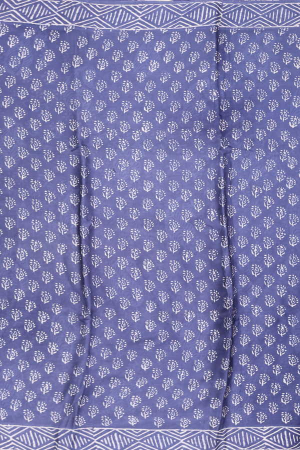 Modal Silk Saree In Pigeon Blue With Printed Design